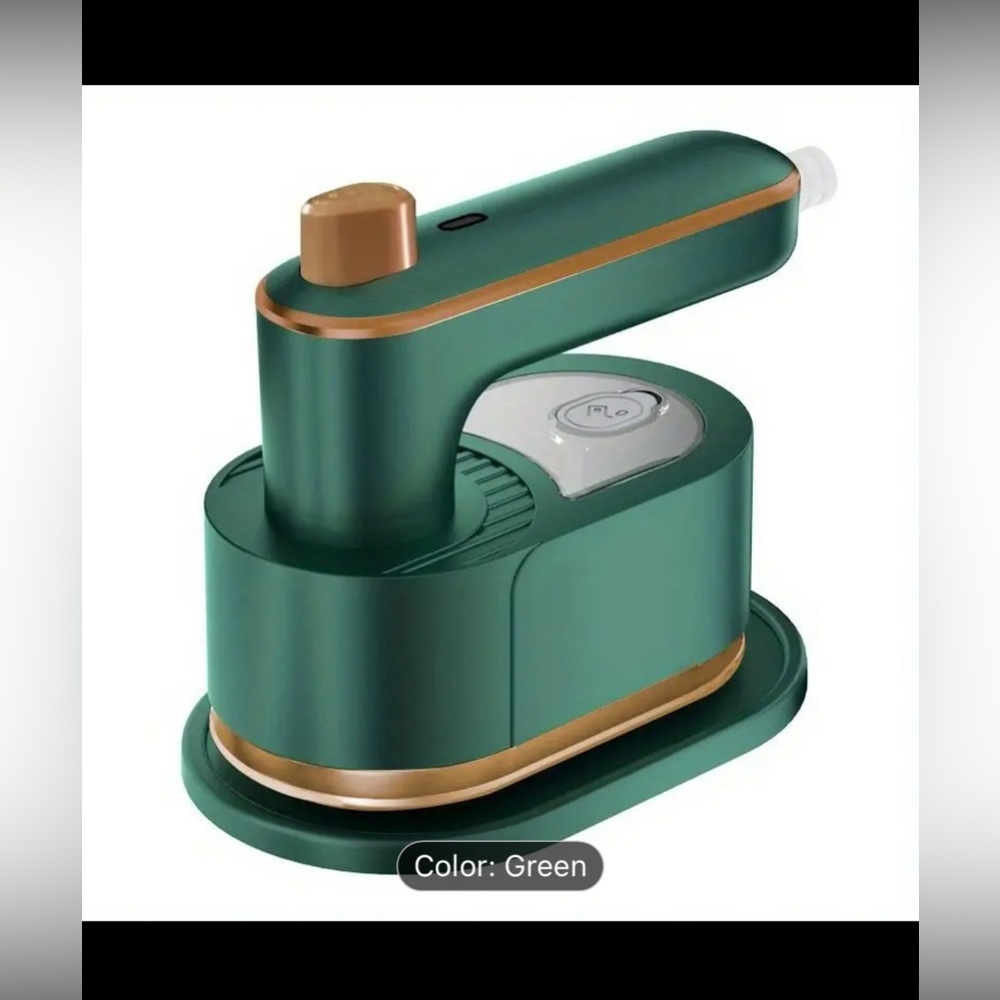 Mini Steam Iron 3in1 Portable Foldable Handheld with Flat Hanging Ironing green